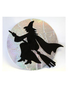 Decoración bruja en la escoba