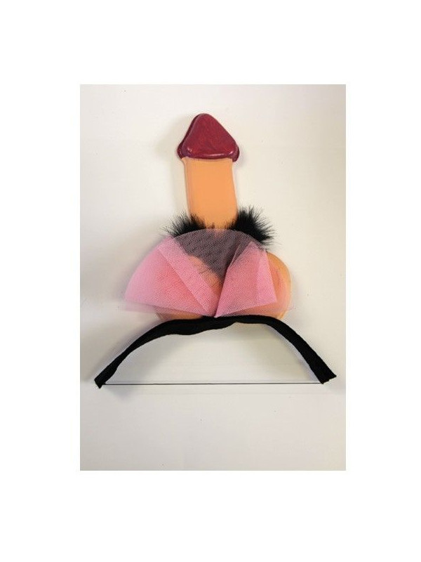 Diadema de pene con tul rosa