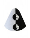 Gorro arlequín blanco y negro
