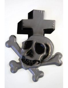Adorno calavera con cruz