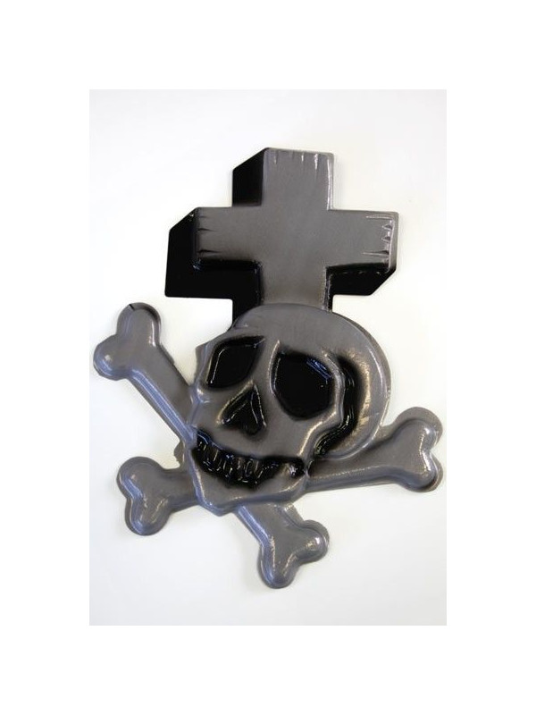 Adorno calavera con cruz