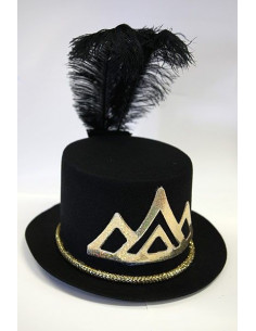 Sombrero de fiesta negro y dorado
