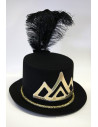 Sombrero de fiesta negro y dorado