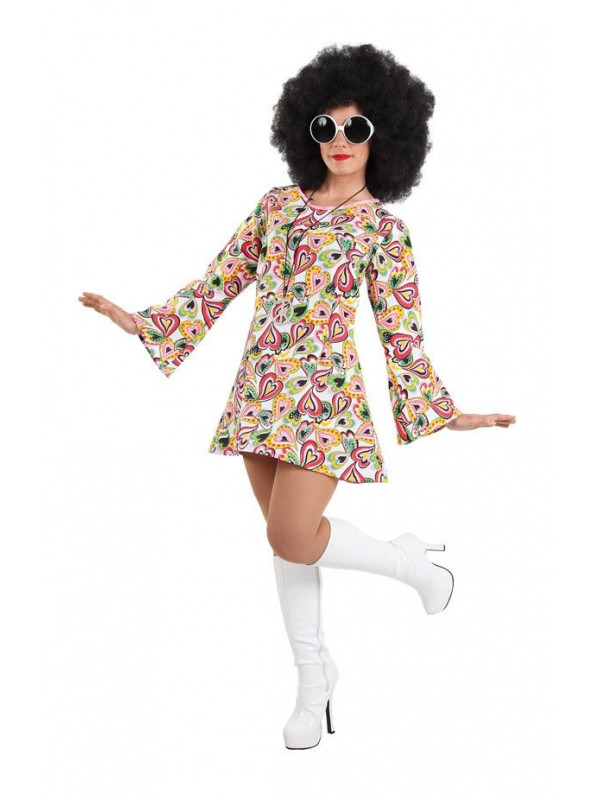 Disfraz hippie años 70 mujer