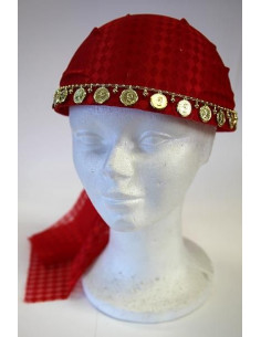 Casquete árabe con monedas