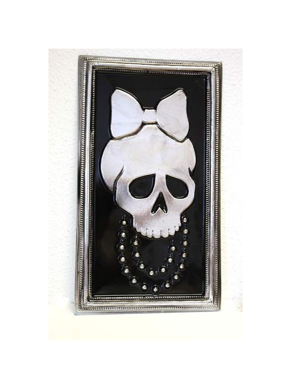 Cuadro de calavera con lazo
