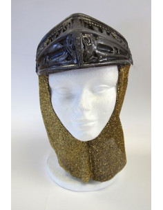 Casco guerrero con malla infantil