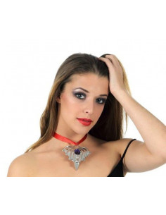 Colgante vampiresa con murciélago