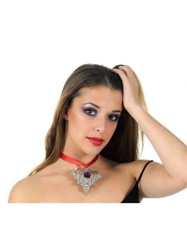 Colgante vampiresa con murciélago