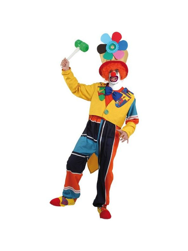 Disfraz de payaso con chistera adulto