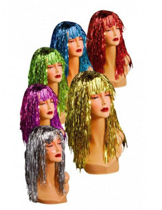 Peluca metalizada colores azul 2