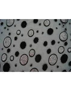 Tejido tul con topos escarcha