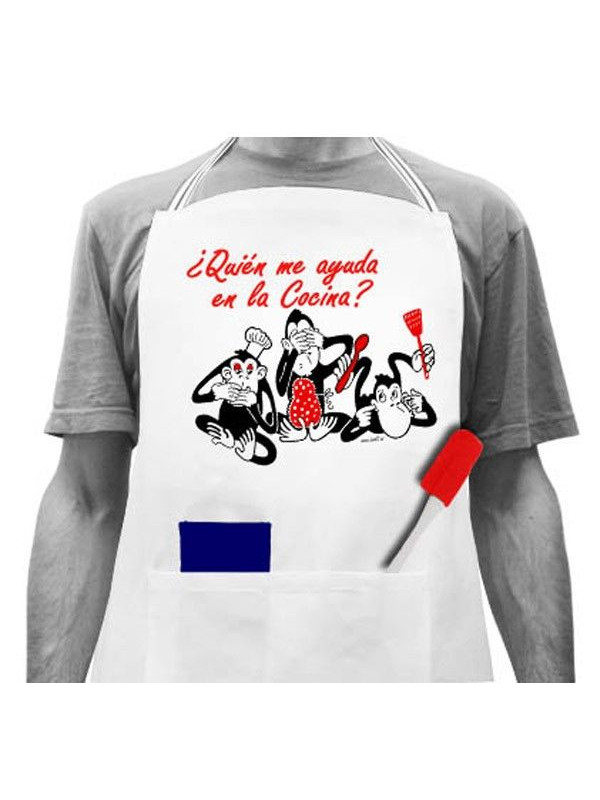 Delantal '¿Quién me ayuda en la cocina?'