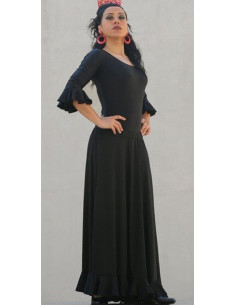 Falda lisa capa 1 volante