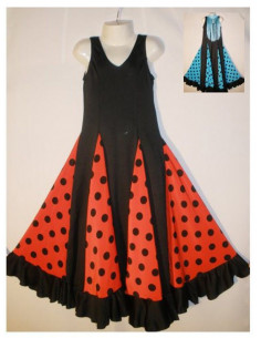 Vestido andaluza con vuelo mujer