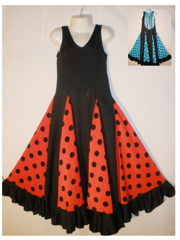 Vestido andaluza con vuelo mujer