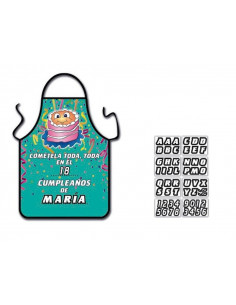 Delantal de cumpleaños personalizable