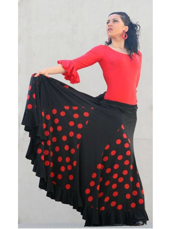 Falda baile español godes topos 1 volante