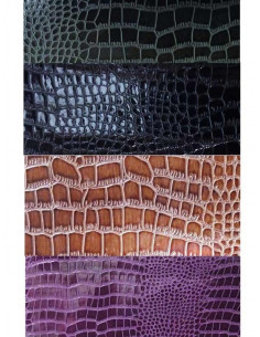 Tejido polipiel de cocodrilo brillante