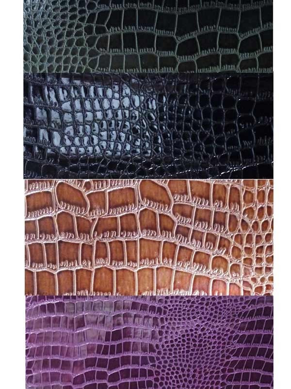 Tejido polipiel de cocodrilo brillante