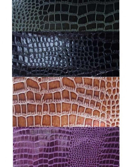 Tejido polipiel de cocodrilo brillante