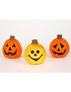 Calabaza pequeña con luz