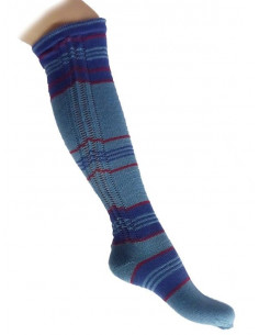 Medias baturro acrílica corta rayas AC59