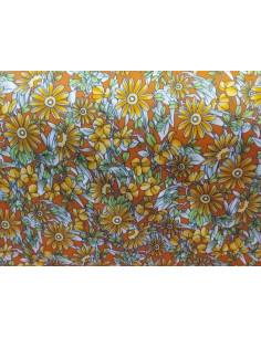 Tejido punto con flores