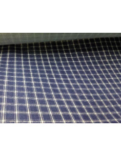 Tejido cuadros azules