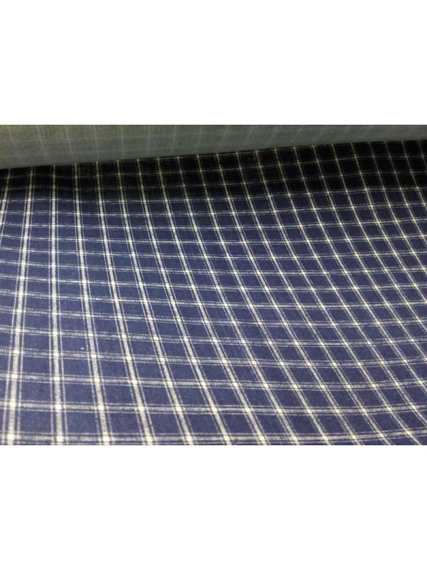Tejido cuadros azules