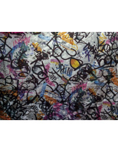Tejido licra estampada grafitis