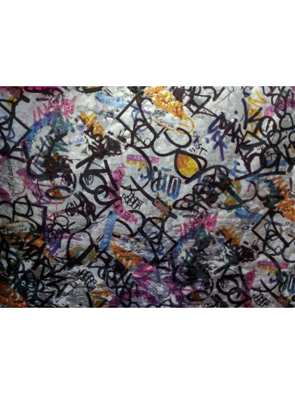 Tejido licra estampada grafitis