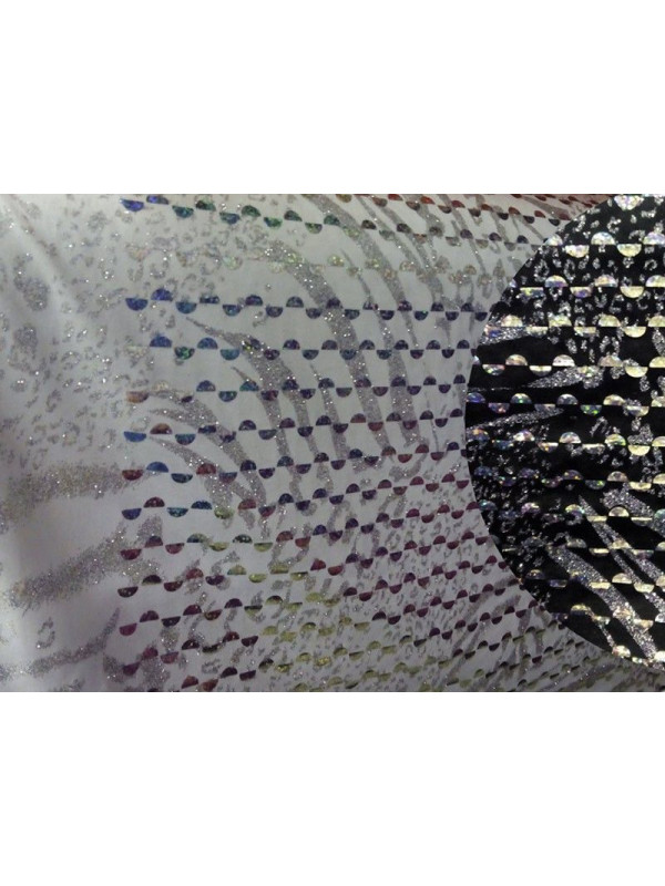 Tejido licra estampado medias lunas