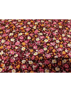 Tejido partchwork granate de flores