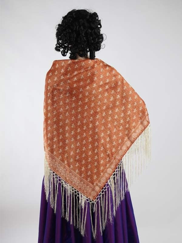 Pañuelo seda fleco PS103