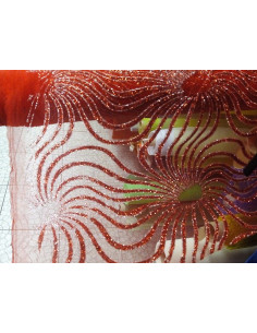 Tejido tul fantasía purpurina