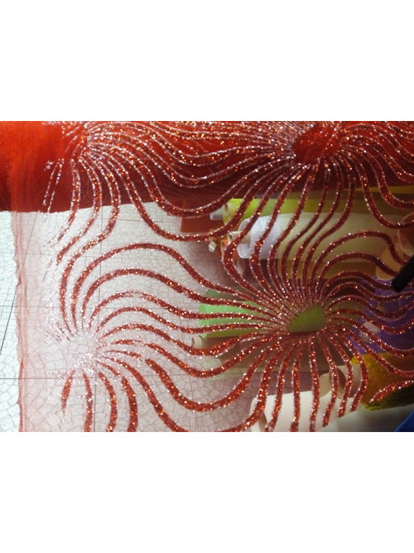 Tejido tul fantasía purpurina