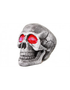 Calavera con luz roja