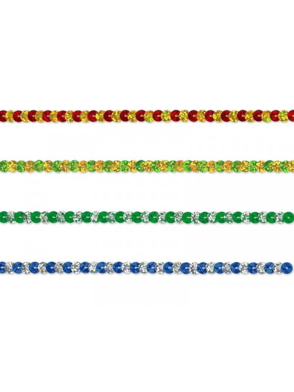 Pasamanería lentejuela bicolor 6mm