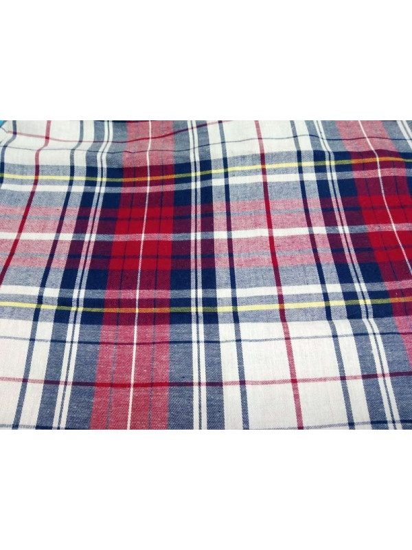 Tejido algodón cuadros