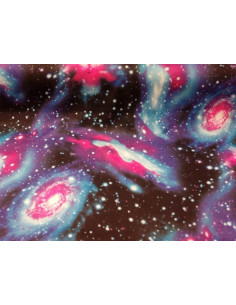 Tejido punto estampado universo