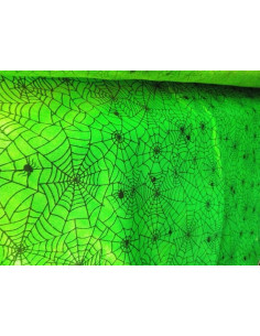 Tejido satin fluor tela de araña