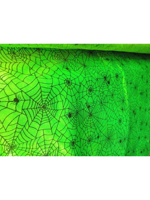 Tejido satin fluor tela de araña