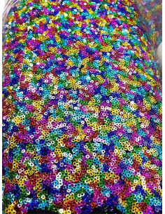 Tejido tul recubierto lentejuelas