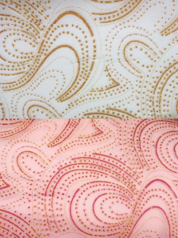 Tejido tul decorado cachemir