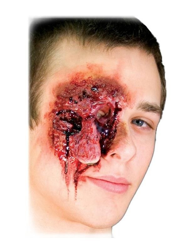 Prótesis de látex herida ojo colgante