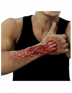 Prótesis de látex brazo desgarrado
