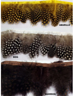 Fleco plumas decoradas