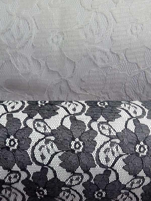 Tejido blonda de flores