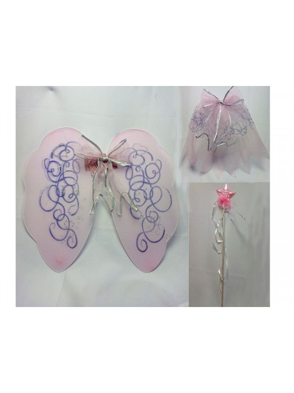 Set de alas rosa infantil